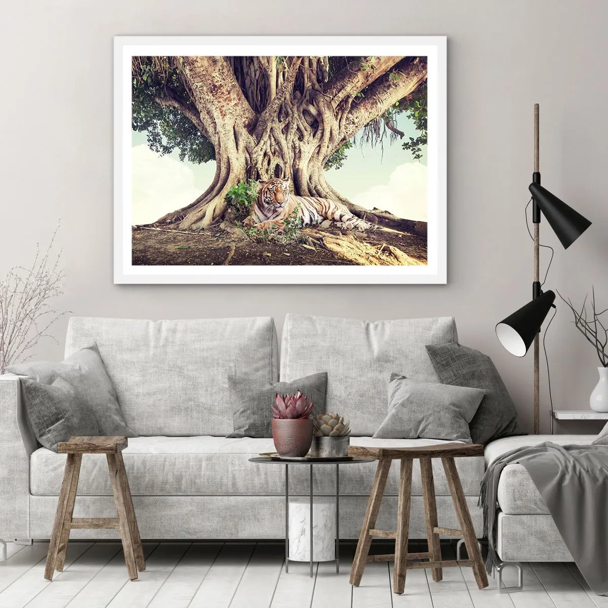 Poszter fekete keretben - Kilátás a Genezis könyvéből - 70x50 cm