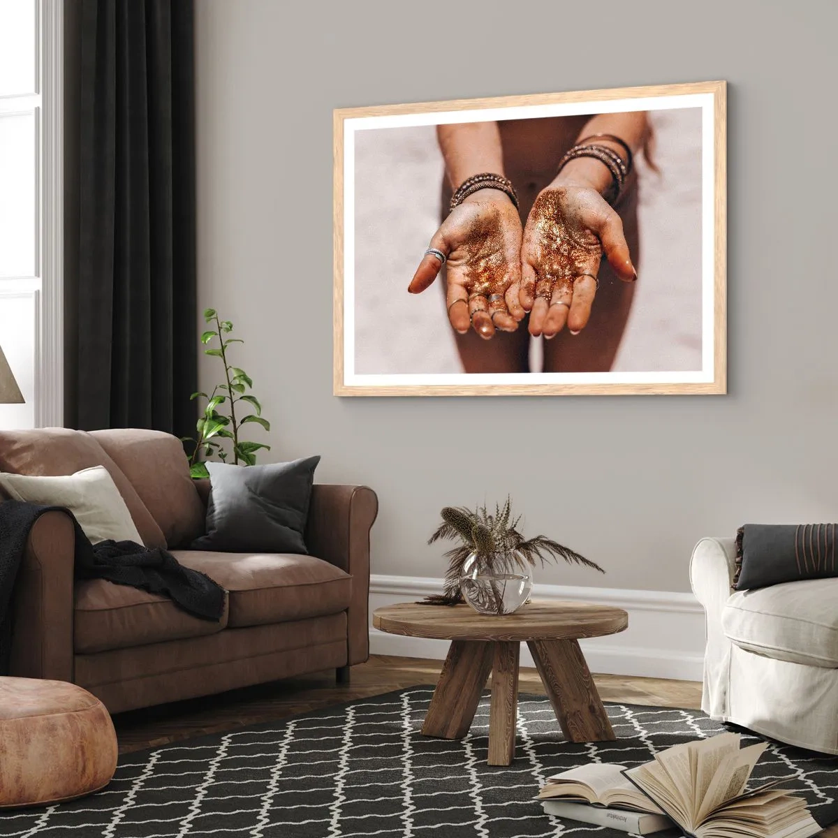 Poszter világos tölgy keretben - Ajándék neked - 50x40 cm