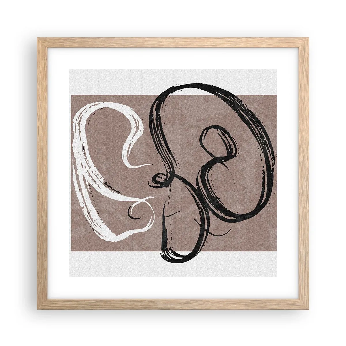 Poszter világos tölgy keretben - Kompozíció - a teljesség keresése - 40x40 cm