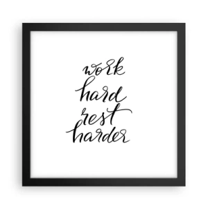 Poszter fehér keretben - Élet egyensúly - 30x30 cm