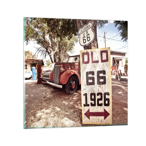 Üveg kép - Az amerikai tartomány legendája - 30x30 cm