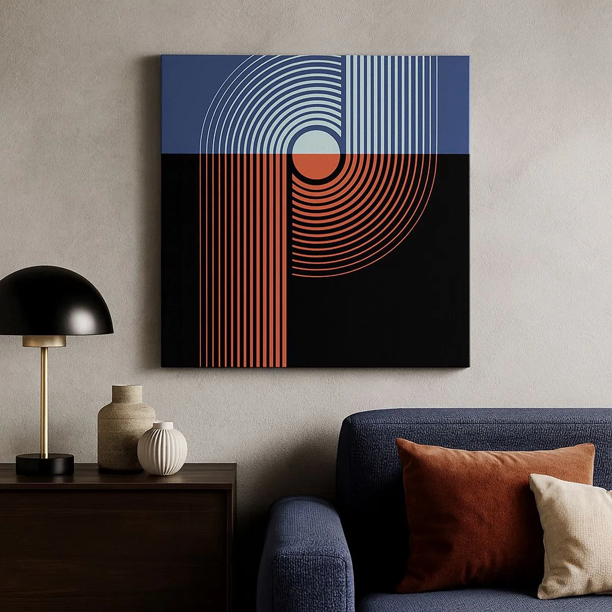 Vászonkép - Geometrikus ölelésben - 30x30 cm