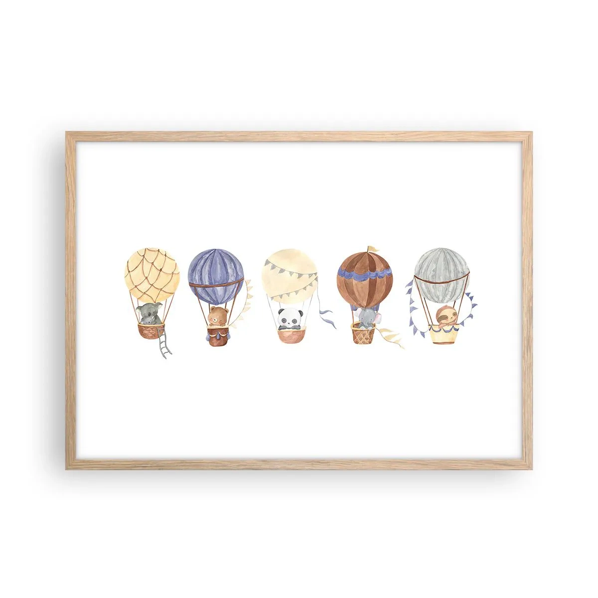 Poszter világos tölgy keretben - Barátok egy utazáson - 70x50 cm