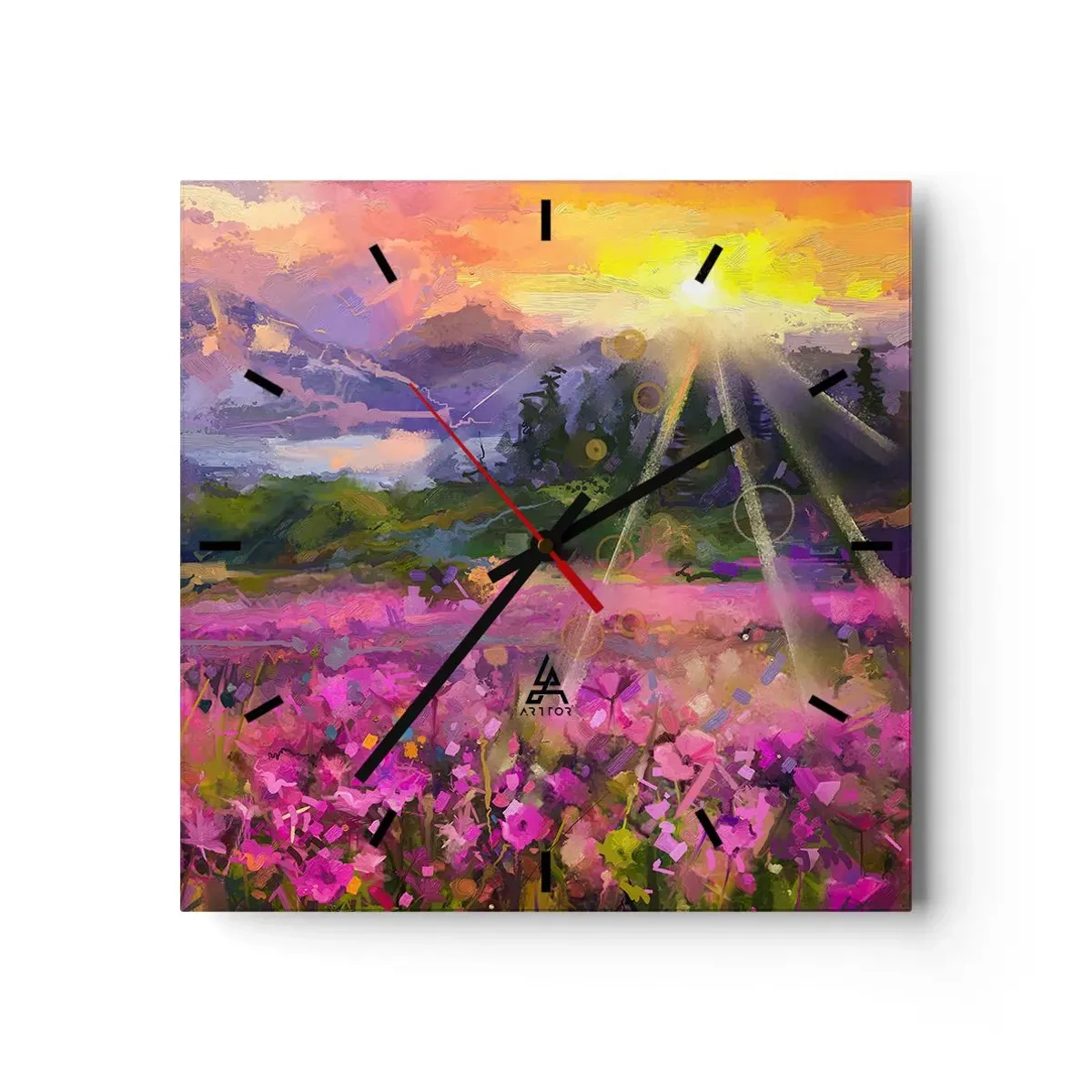 Falióra, Óra - A völgyben a nap védelme alatt - 40x40 cm