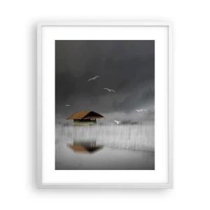Poszter fekete keretben - Menedék az esőtől - 40x50 cm
