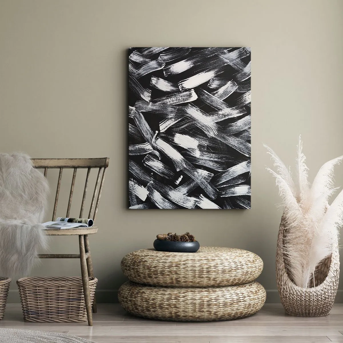 Vászonkép - Absztrakció az ipari szellemben - 80x120 cm