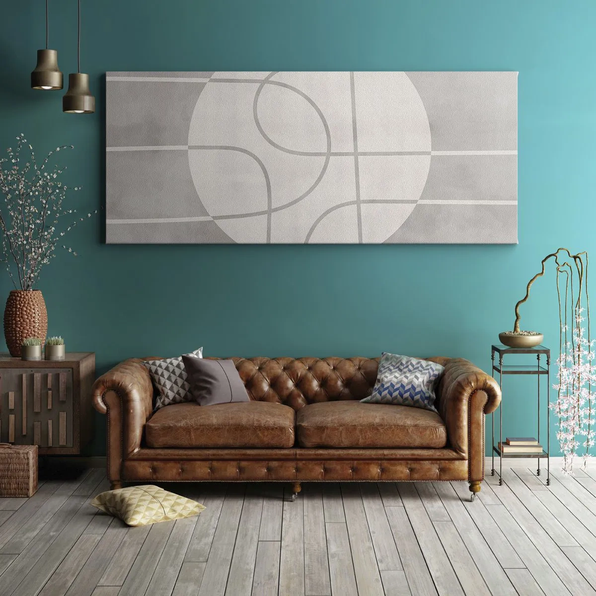 Vászonkép - Körkörös és egyenes - 100x40 cm