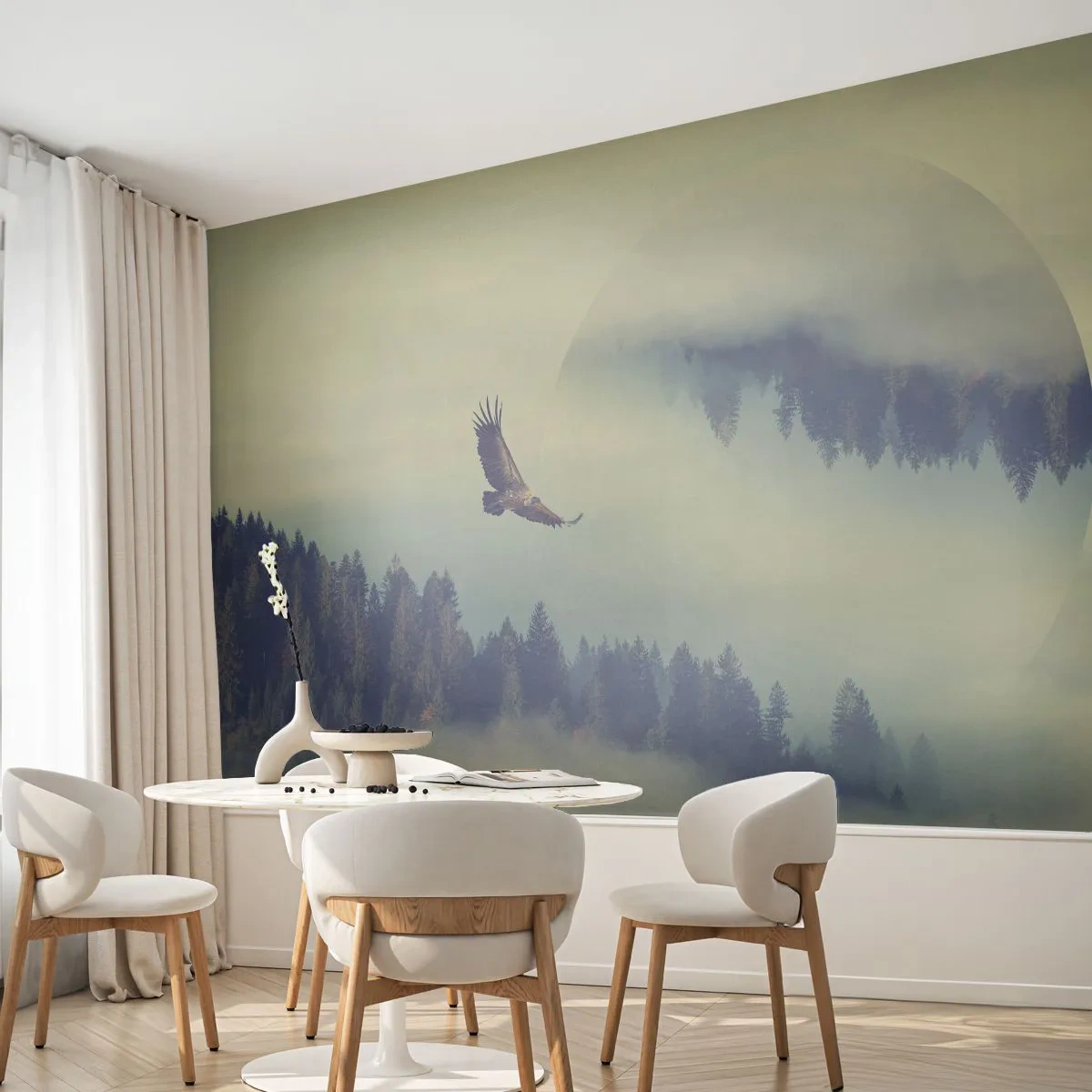 Fotótapéta Standard Eco - Láttam egy sas árnyékát - Sas, Madár, Erdő - 200x140 cm