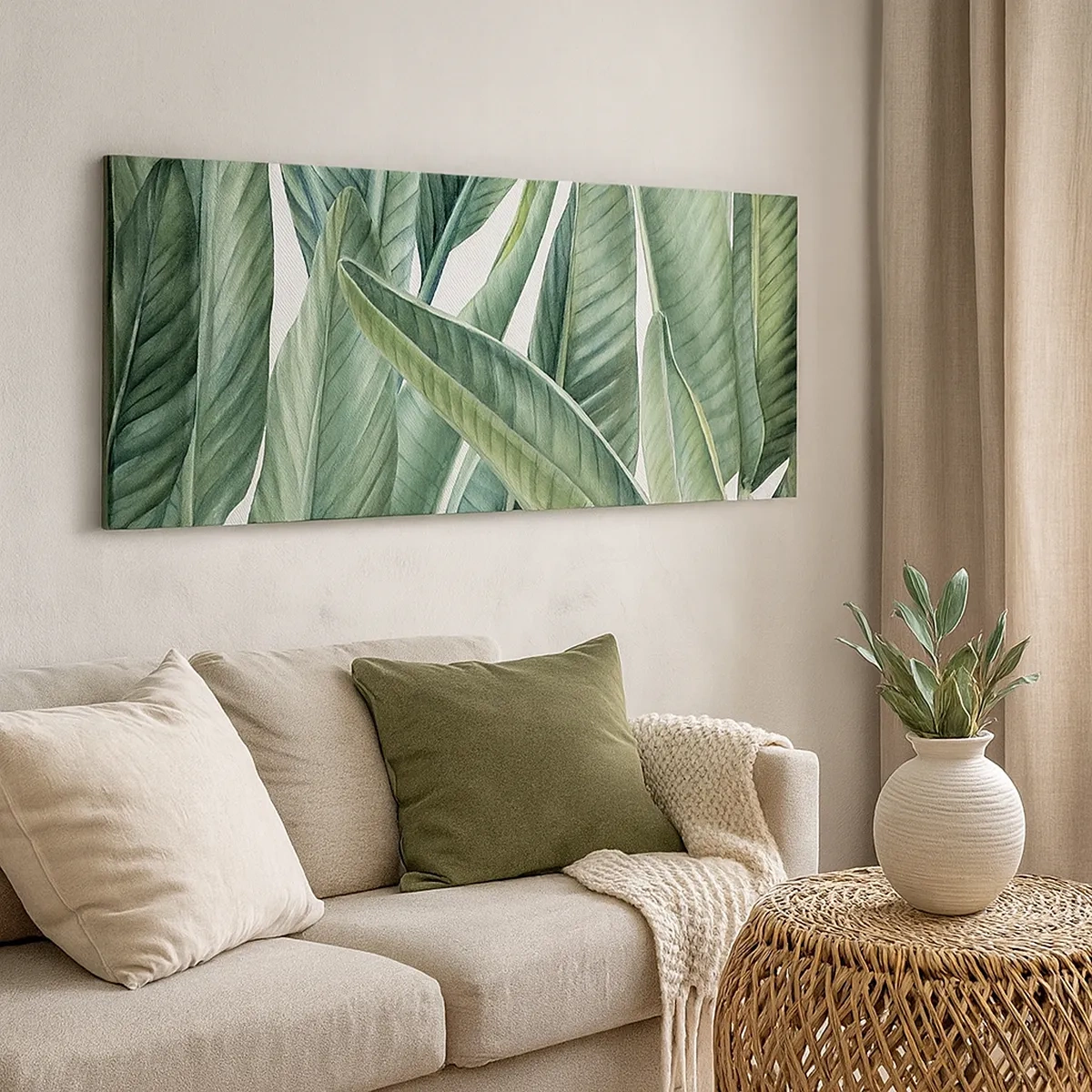 Vászonkép - Zöld önmagában - 30x30 cm