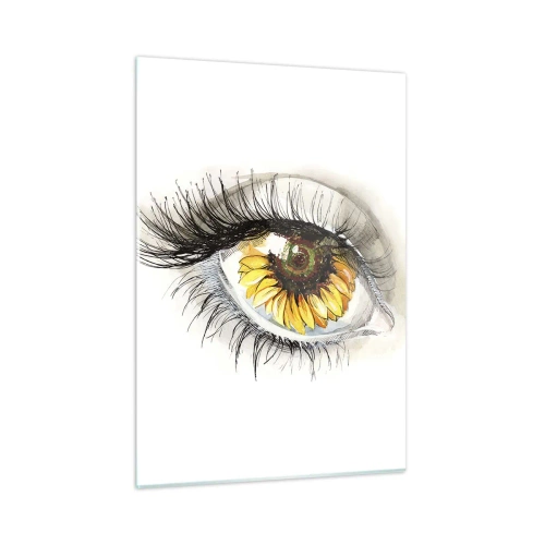 Üveg kép - Tekintet forró mint a nyár - 50x70 cm