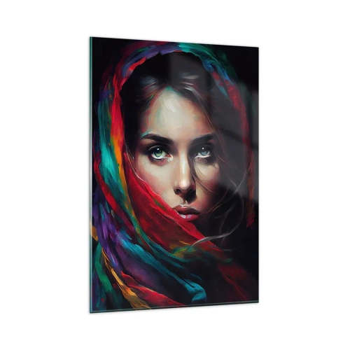 Üveg kép - Zöld szemű rejtély - 80x120 cm