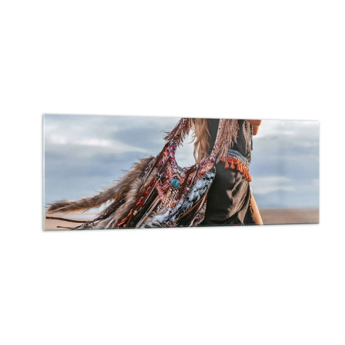 Üveg kép - Sámán párja - 140x50 cm