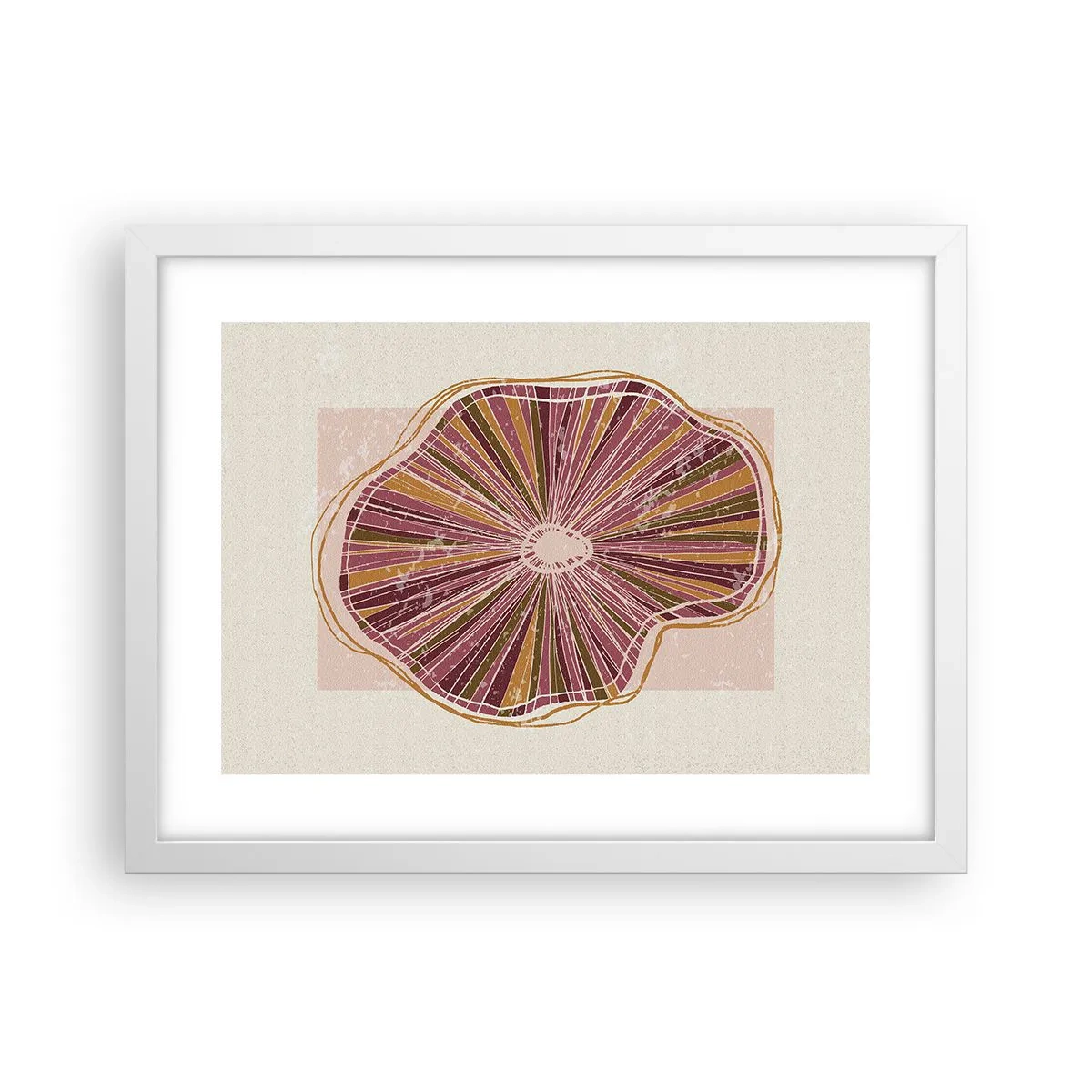 Poszter fekete keretben - Sugárzó absztrakció - 40x30 cm