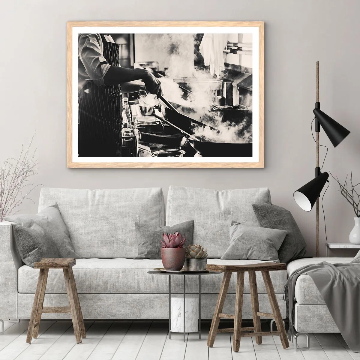 Poszter világos tölgy keretben - Az ízek alkímiája - 100x70 cm