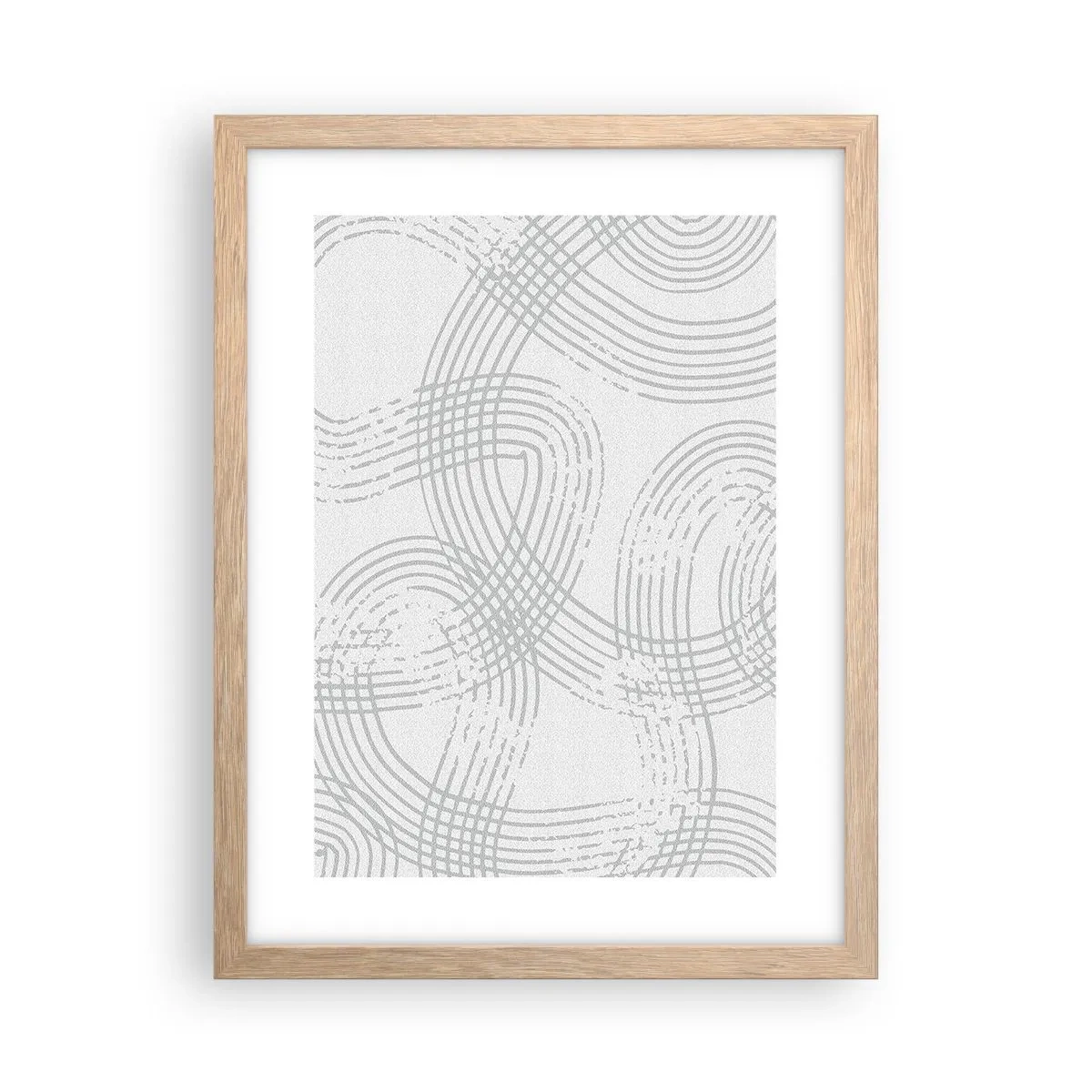 Poszter világos tölgy keretben - Nincs egyenes út - 30x40 cm