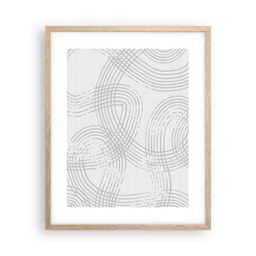 Poszter világos tölgy keretben - Nincs egyenes út - 40x50 cm