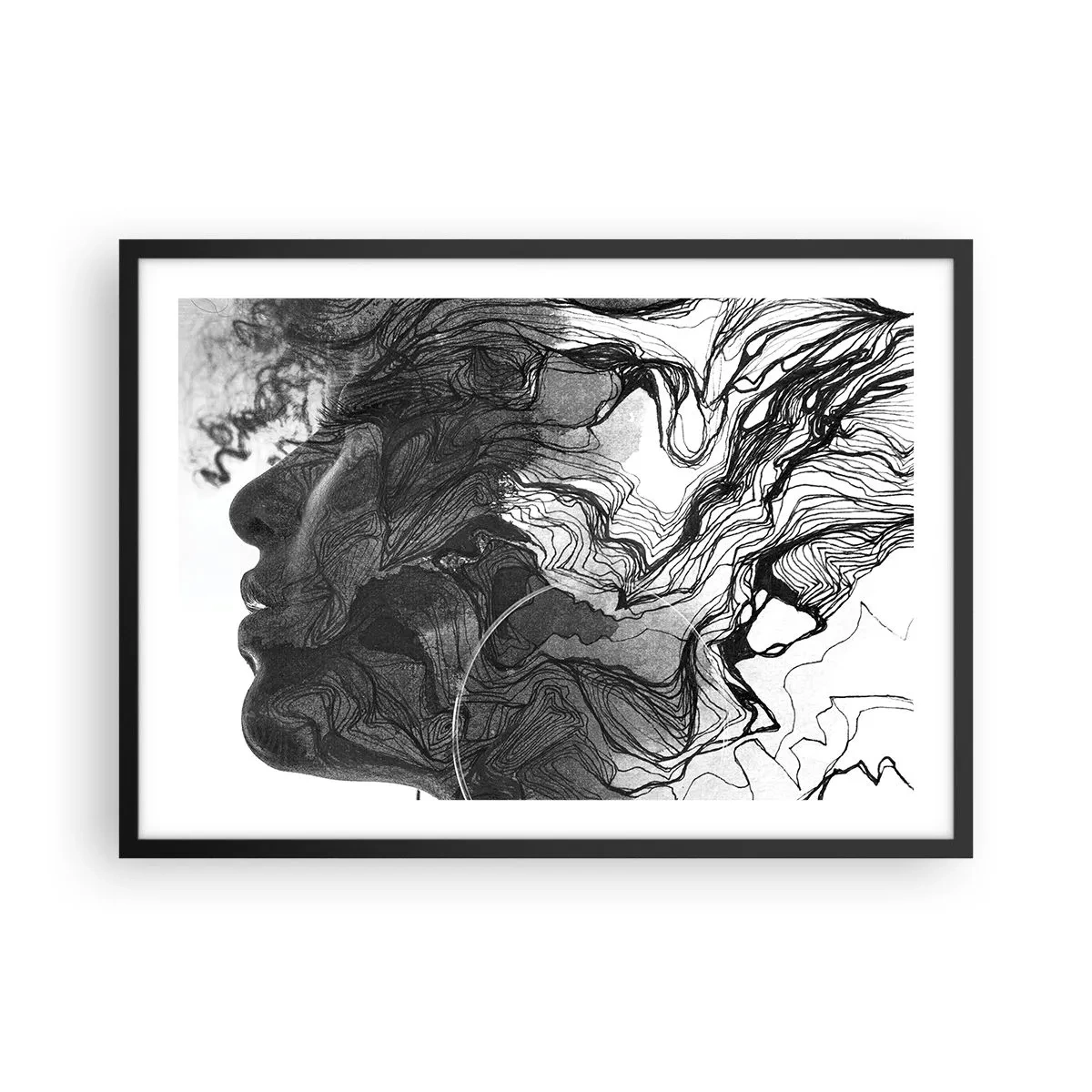 Poszter fehér keretben - Álmokba gabalyodva - 70x50 cm