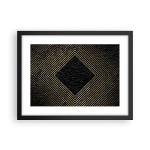 Poszter fehér keretben - Geometria glamour stílusban - 40x30 cm