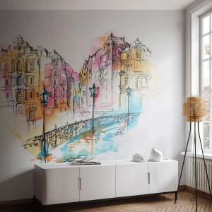 Fotótapéta Premium Canvas - A város szíve - Város, Építészet, Híd - 100x70 cm