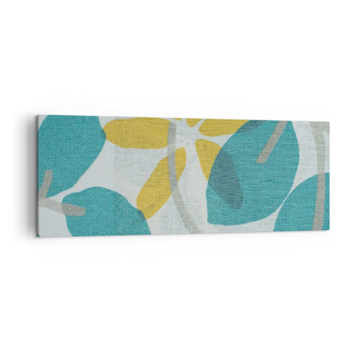 Vászonkép - Azúrkék levelek között - 140x50 cm