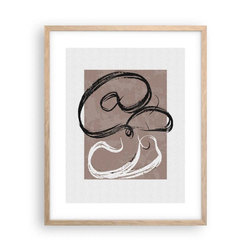 Poszter világos tölgy keretben - Kompozíció - a teljesség keresése - 40x50 cm