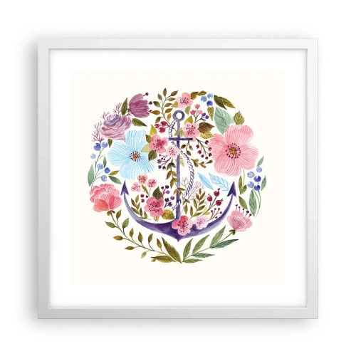 Poszter fekete keretben - Egy tengerész jó éjszakai alvása - 40x40 cm