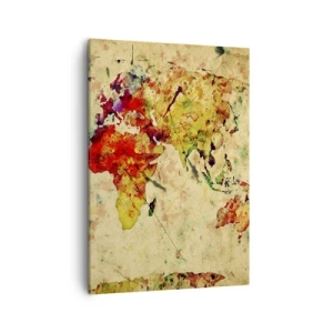 Vászonkép - Az élet, mint a színes térképpapír - 50x70 cm