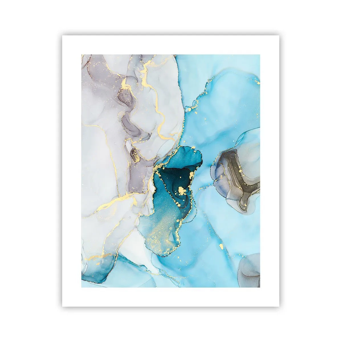 Poszter - Tanulmány a szürke és a türkiz találkozásáról - 40x50 cm