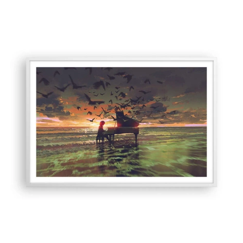 Poszter fekete keretben - Koncert zongorára és a hullámokra - 91x61 cm