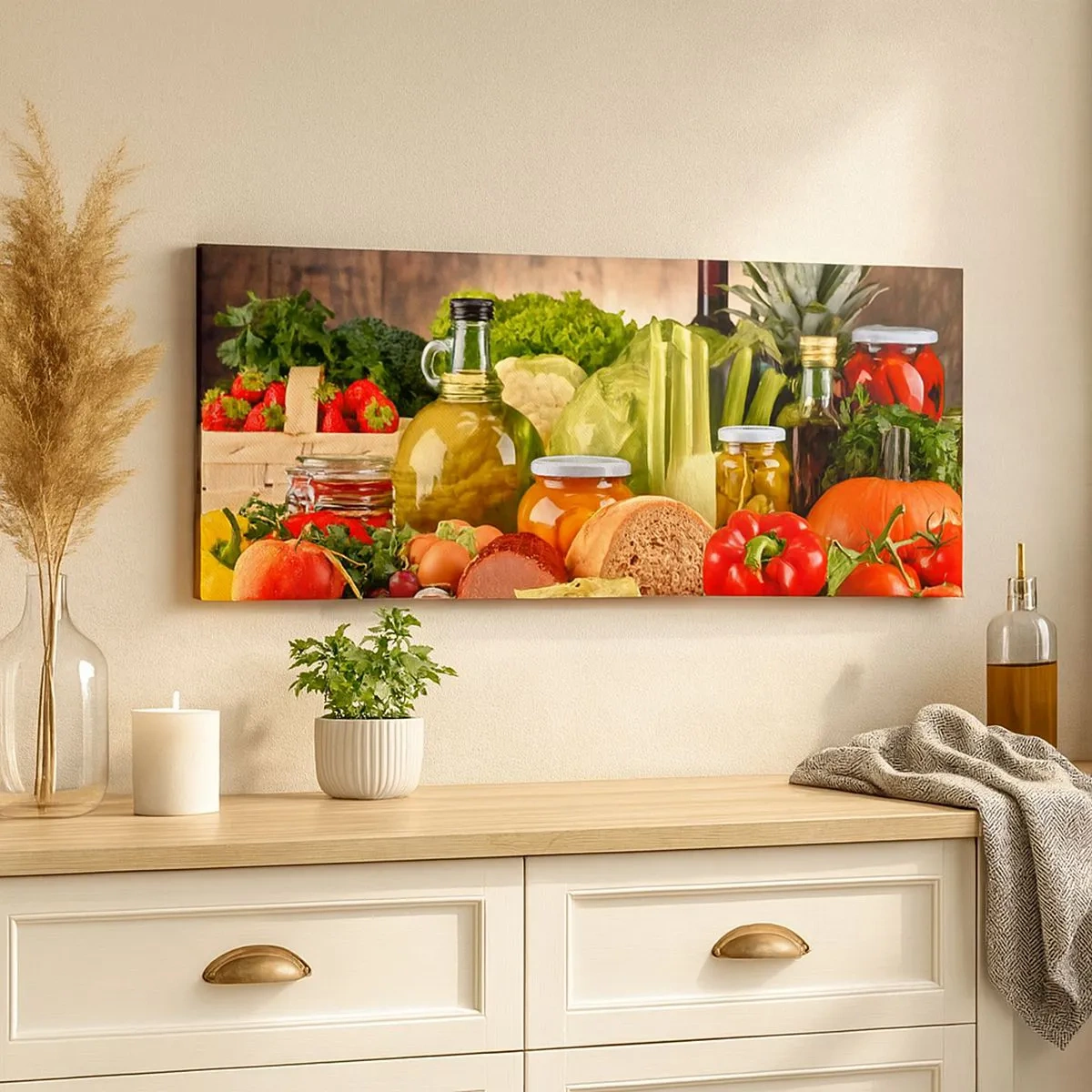 Vászonkép - Füstölt, sült és pácolt - 100x40 cm