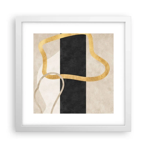 Poszter fekete keretben - Hurkolt formák - 30x30 cm