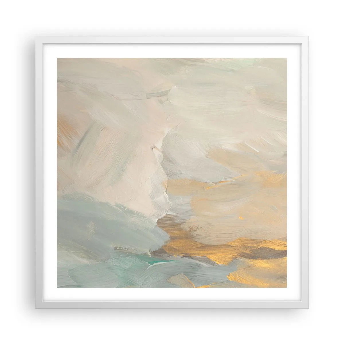 Poszter fekete keretben - Absztrakció - a szelídség földje - 60x60 cm