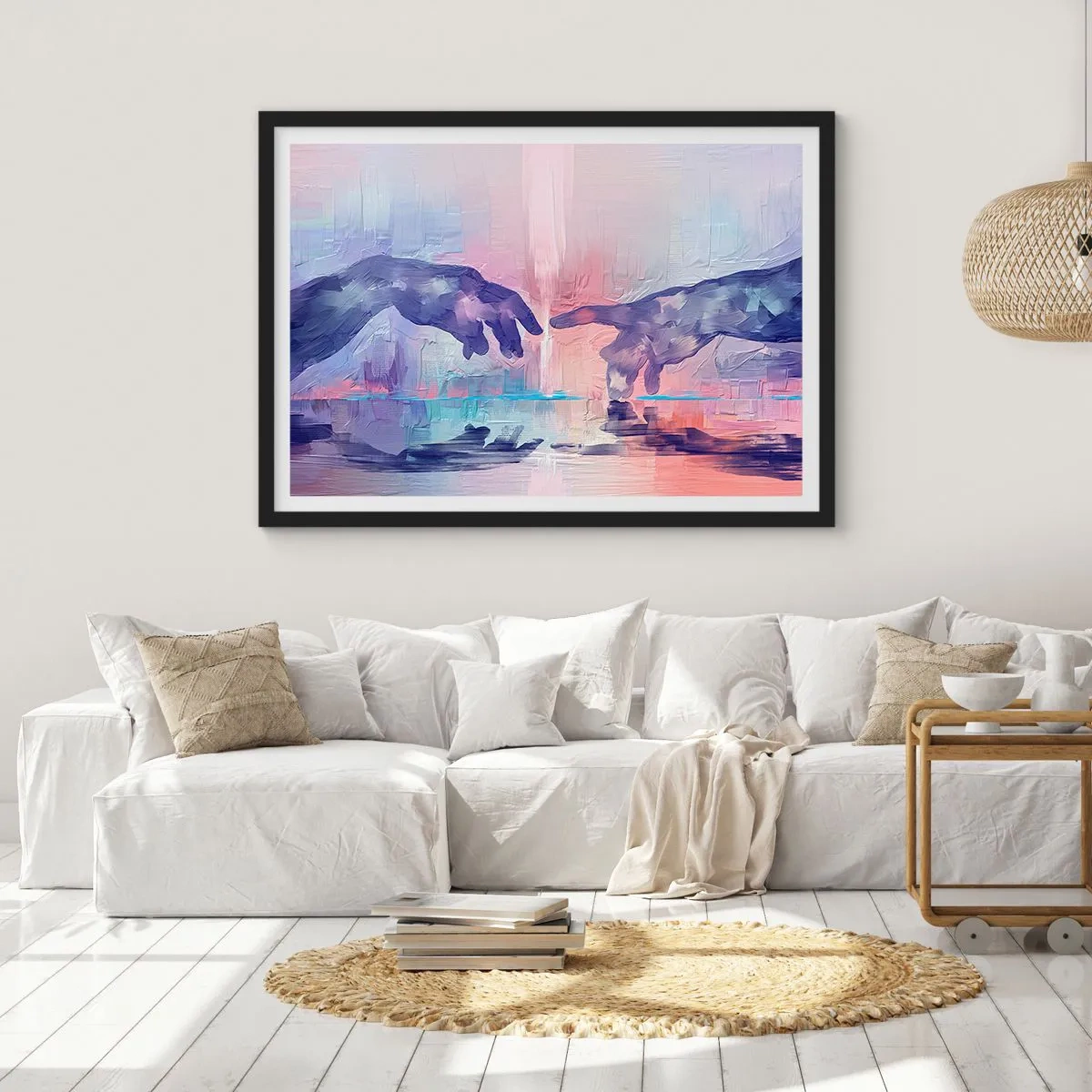 Poszter fehér keretben - Az élet isteni szikrája - 70x50 cm