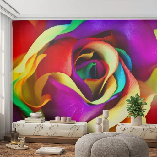 Fotótapéta Premium Sand - Ez lehetetlen - Absztrakció, Virág, Színes rózsa - 100x70 cm