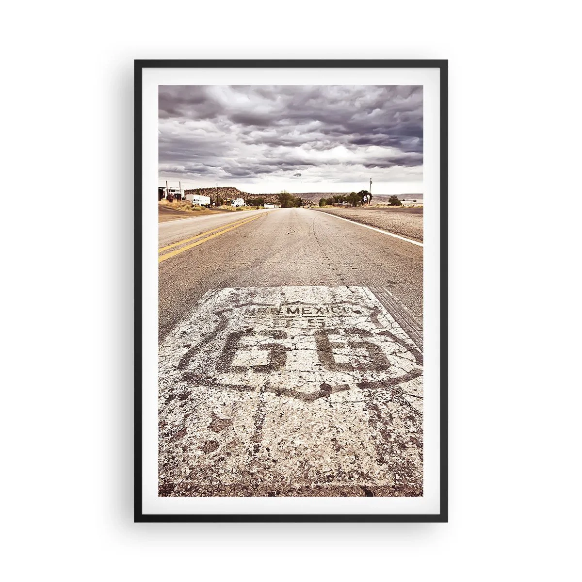 Poszter fehér keretben - Mother Road – amerikai legenda - 61x91 cm
