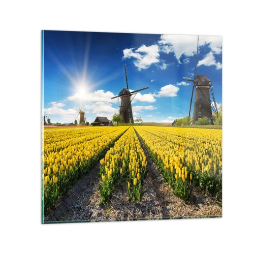 Üveg kép - Nem is lehetne hollandabb - 30x30 cm