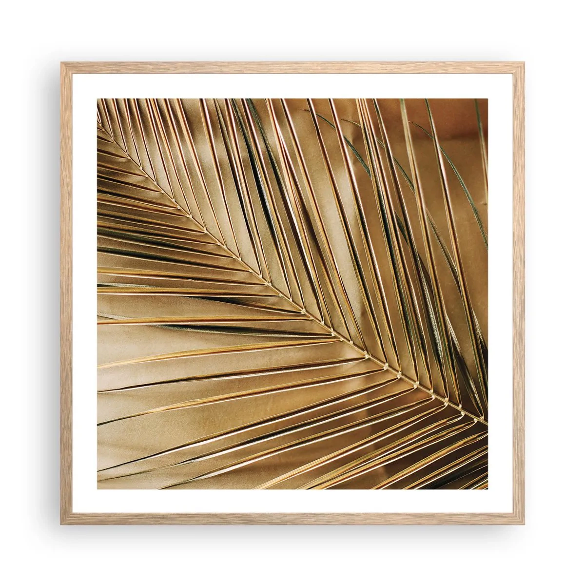 Poszter világos tölgy keretben - Természetes oszlopsor - 60x60 cm