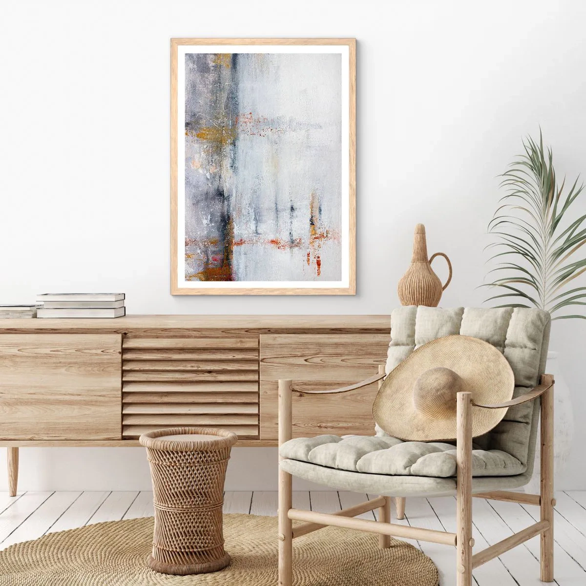 Poszter világos tölgy keretben - A légfüggöny mögött - 70x100 cm