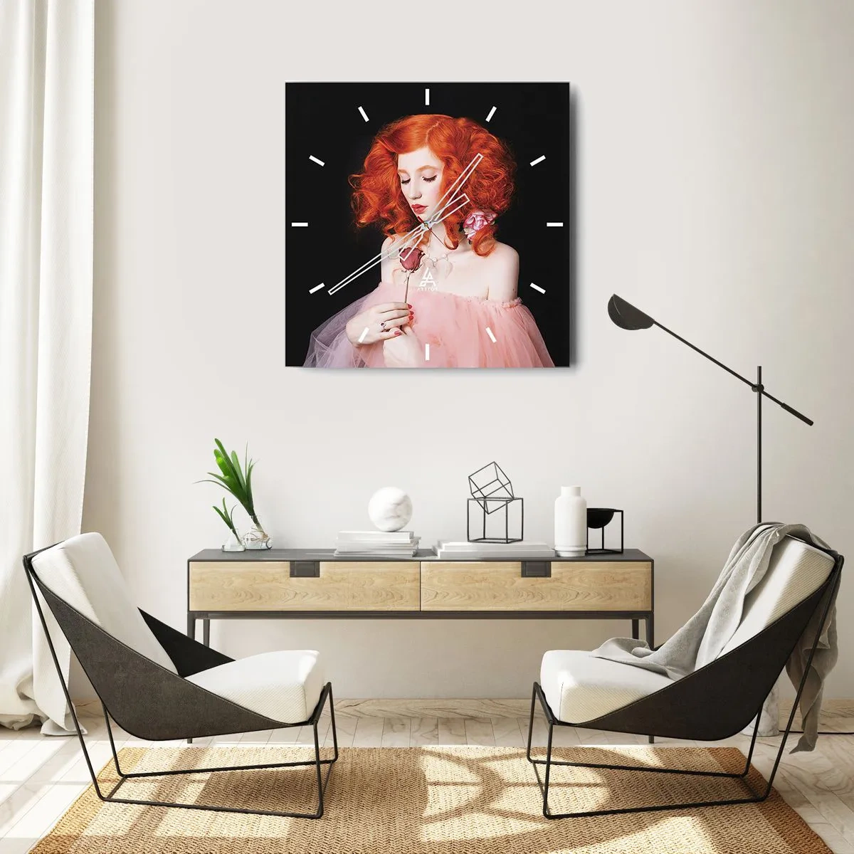 Falióra, Óra - Barokk stílusban - 30x30 cm