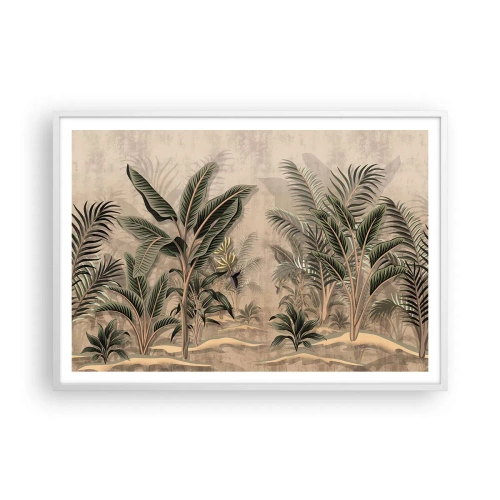 Poszter fekete keretben - Gyarmati stílusú metszet - 100x70 cm