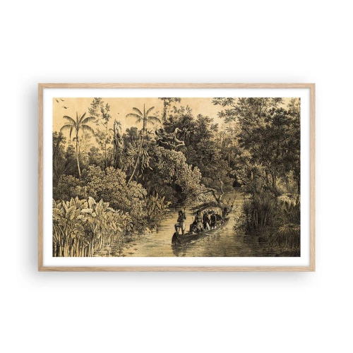 Poszter világos tölgy keretben - Expedíció a forráshoz - 91x61 cm