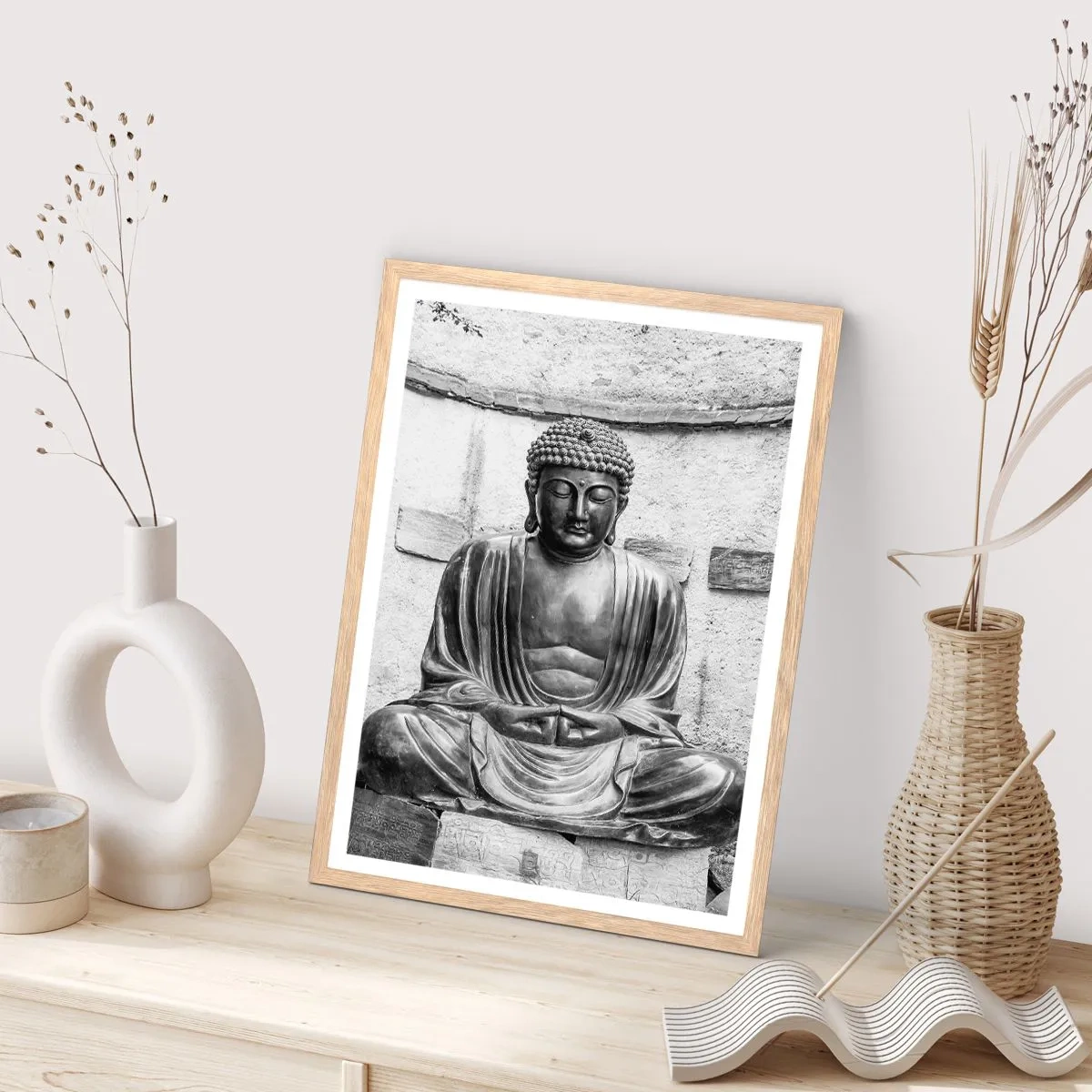 Poszter világos tölgy keretben - A béke forrásánál - 50x70 cm