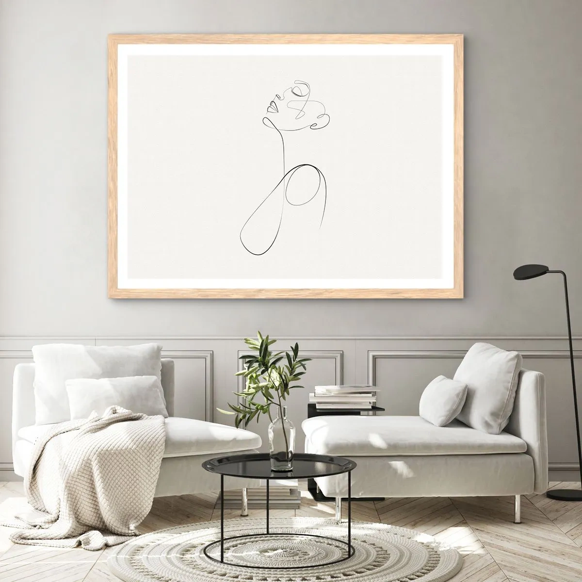 Poszter világos tölgy keretben - Álmokban hurkolt - 50x40 cm