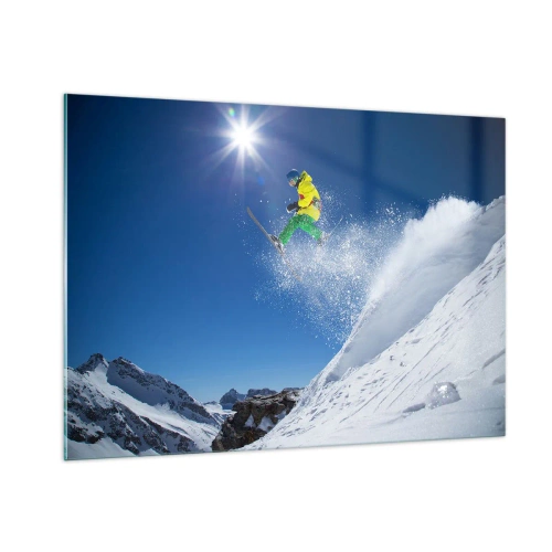 Üveg kép - Tánc a hegyekkel - 100x70 cm