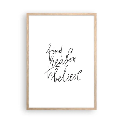 Poszter világos tölgy keretben - Ez lehetséges - 50x70 cm