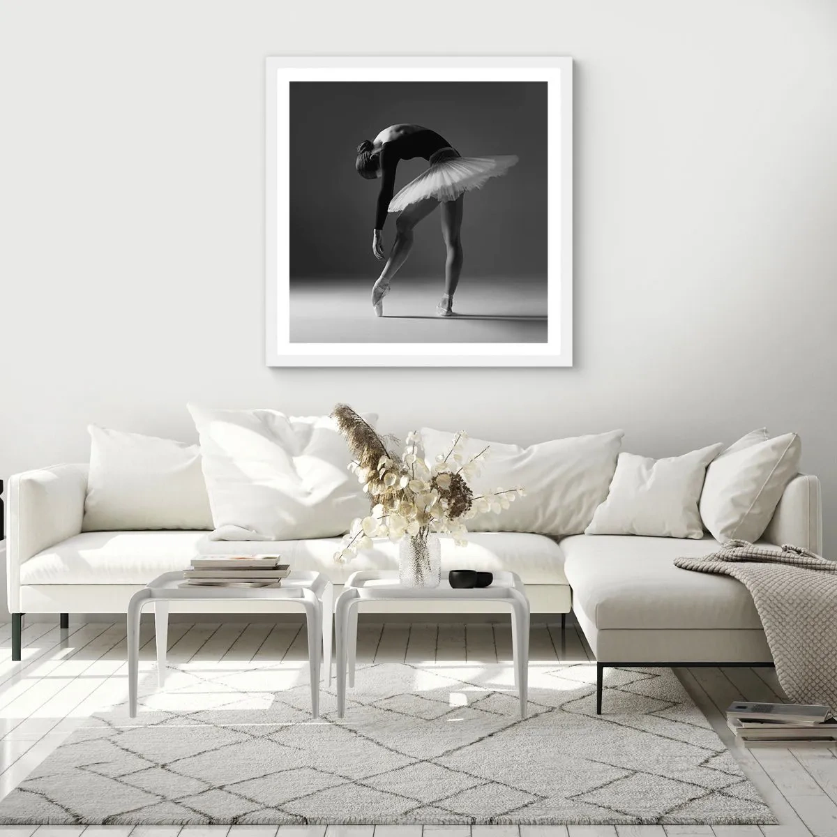 Poszter fekete keretben - Bella balerina - 40x40 cm