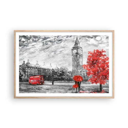 Poszter világos tölgy keretben - Izgalmas nap - 91x61 cm