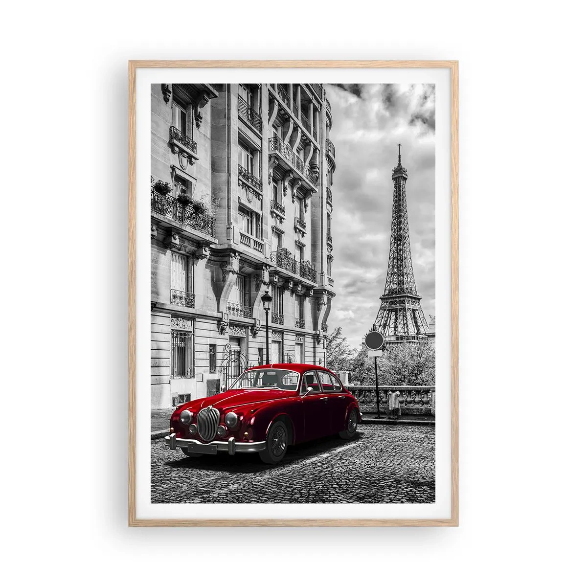 Poszter világos tölgy keretben - Ragadozó a városban - 70x100 cm