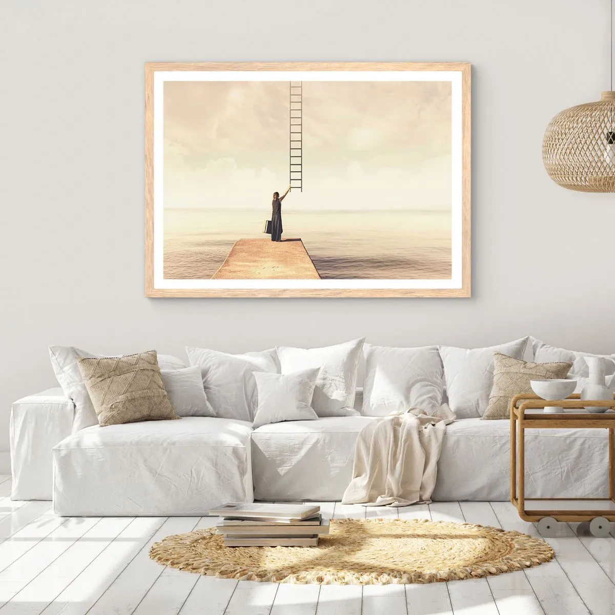 Poszter világos tölgy keretben - Varázslatos utazás - 91x61 cm