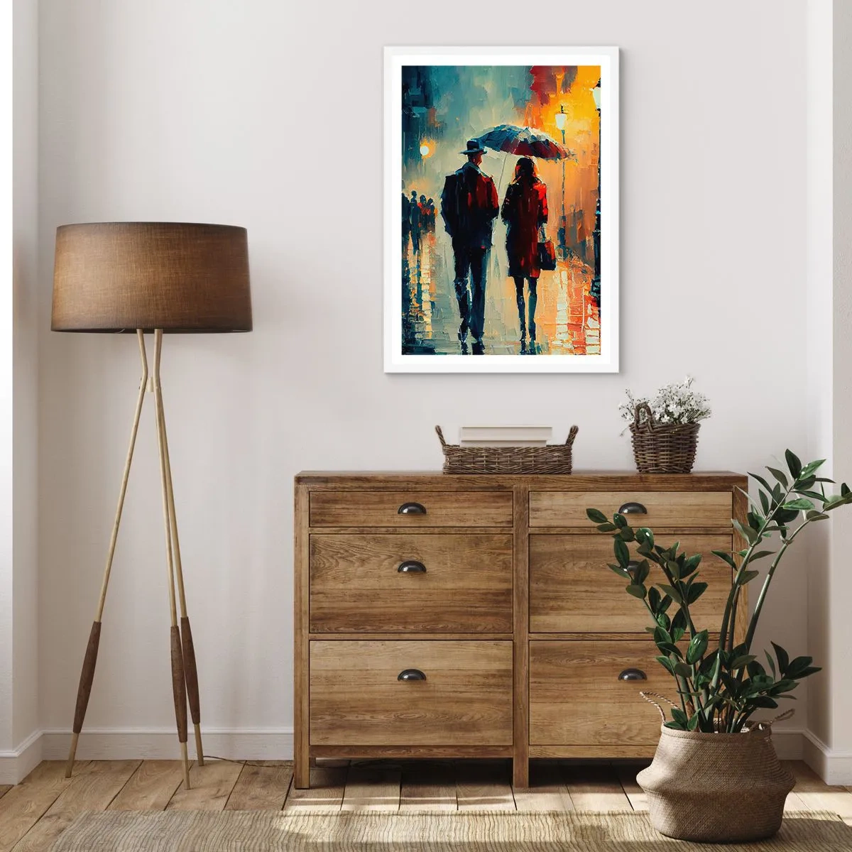 Poszter fekete keretben - Városi love strory - 30x40 cm